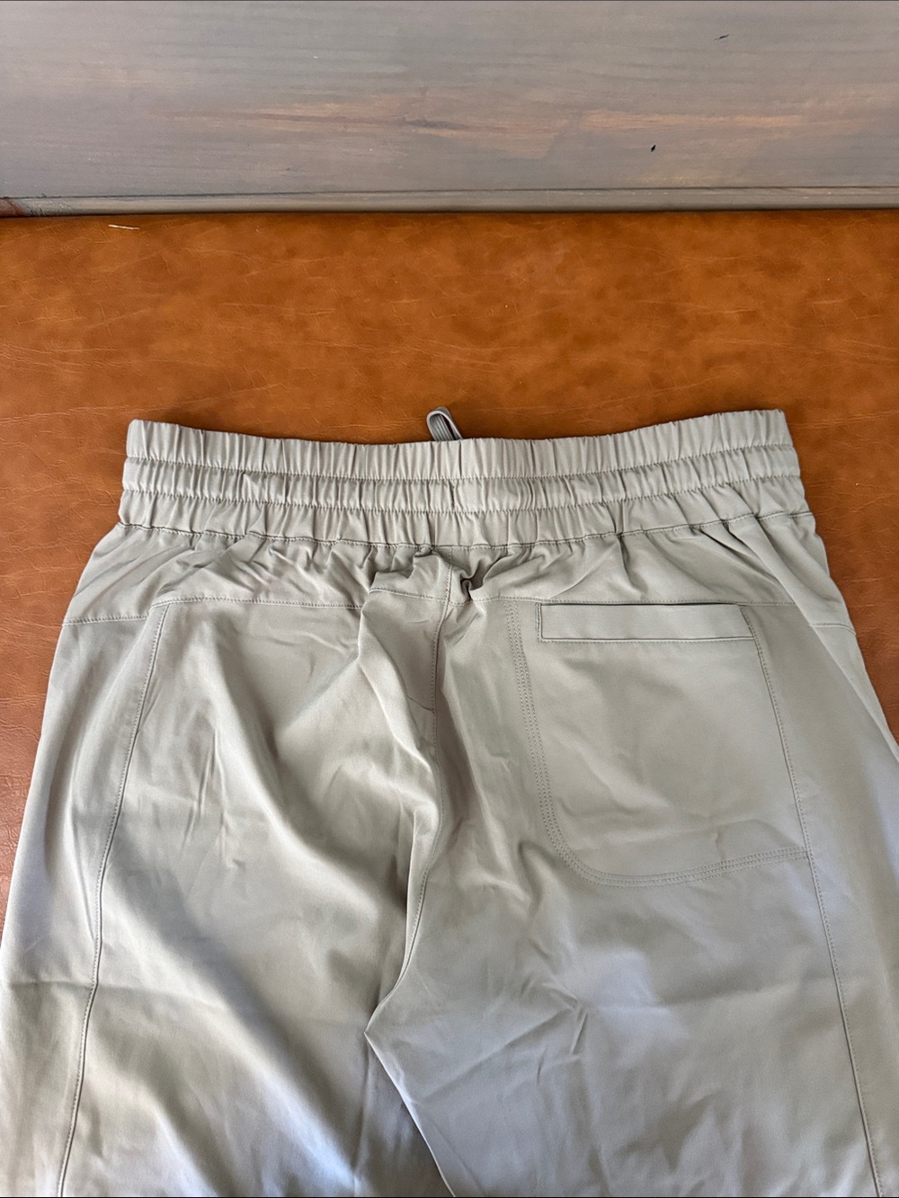 Women's Light Taupe Drawstring Jogger Pants - Picture 4 of 5